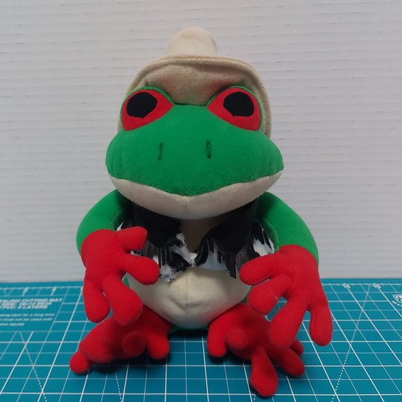 The 24k Company Frog Culture Plushie Cowboy Frog Red Eye 8 Inch Stuffed Animal - Picture 1 of 7